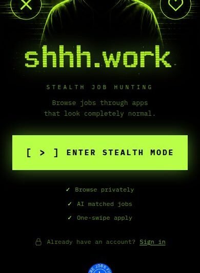 SHHH.WORK Review: The Stealth Job Hunting Platform for Discreet Career Moves